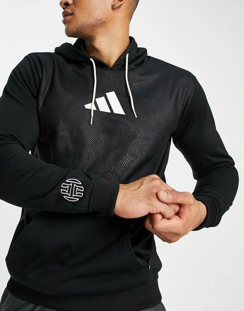 商品Adidas|adidas Basketball James Harden monogram hoodie in black,价格¥433,第4张图片详细描述