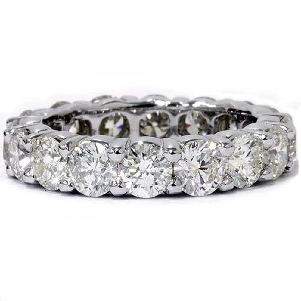 商品Pompeii3|5ct Prong Diamond Eternity Ring 14K White Gold Wedding Band,价格¥17547,第1张图片