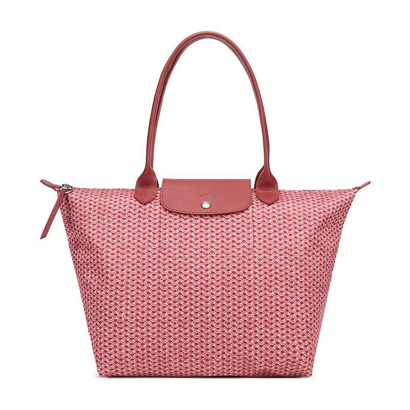 商品[国内直发] Longchamp|珑骧 LONGCHAMP 奢侈品 女士LE PLIAGE 2020系列大号古董粉红色印花织物长柄手提单肩包饺子包 1899 313 P13,价格¥803,第1张图片