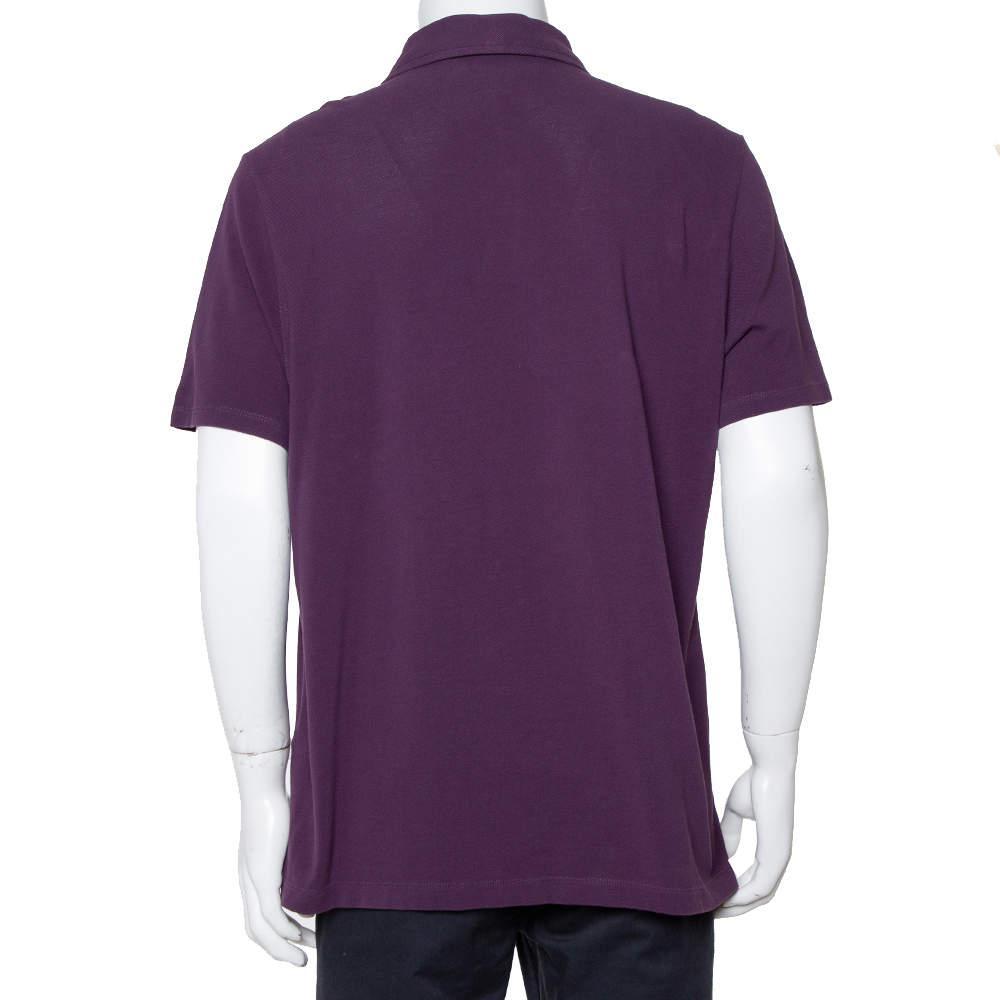 商品[二手商品] Burberry|Burberry Brit Purple Cotton Pique Polo T-Shirt XXL,价格¥739,第5张图片详细描述