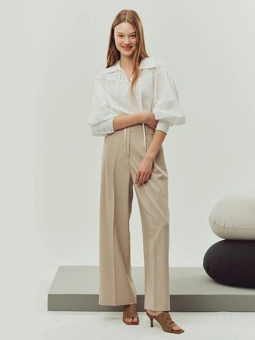 商品NUVO.10|Pin Tuck Wide Pants,价格¥933,第1张图片