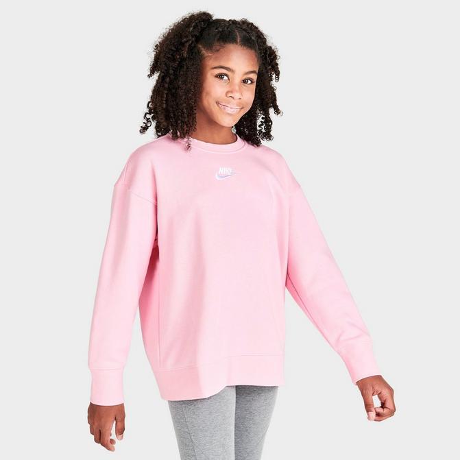 Girls' Nike Sportswear Club Fleece Crewneck Sweatshirt (Plus Size)商品第1张图片规格展示