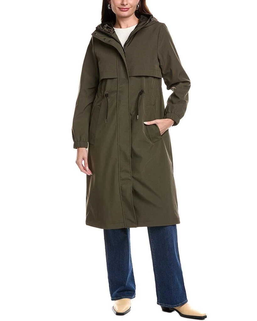 商品Tahari|Amelia Long Raincoat,价格¥461,第3张图片详细描述