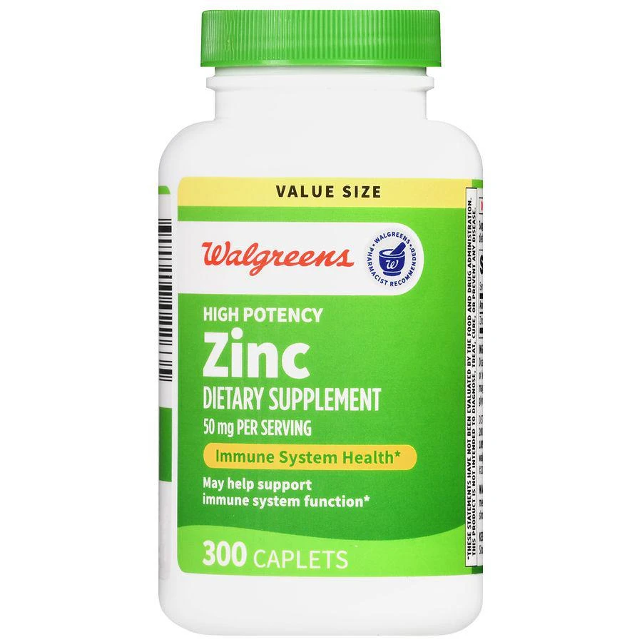 商品Walgreens|High Potency Zinc 50 mg Caplets (300 days),价格¥125,第2张图片详细描述