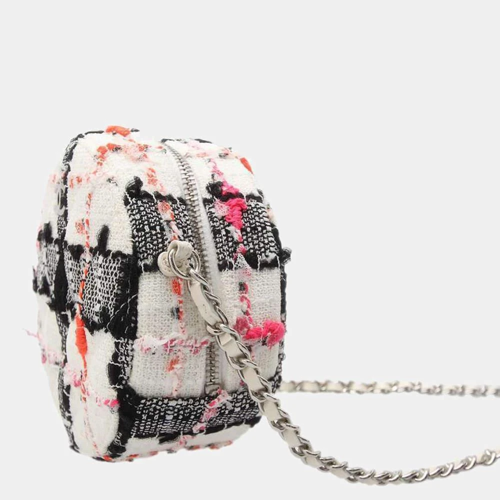 商品[二手商品] Chanel|Chanel White/Black Tweed Small CC Logo Round Chain Shoulder Bag,价格¥21243,第2张图片详细描述