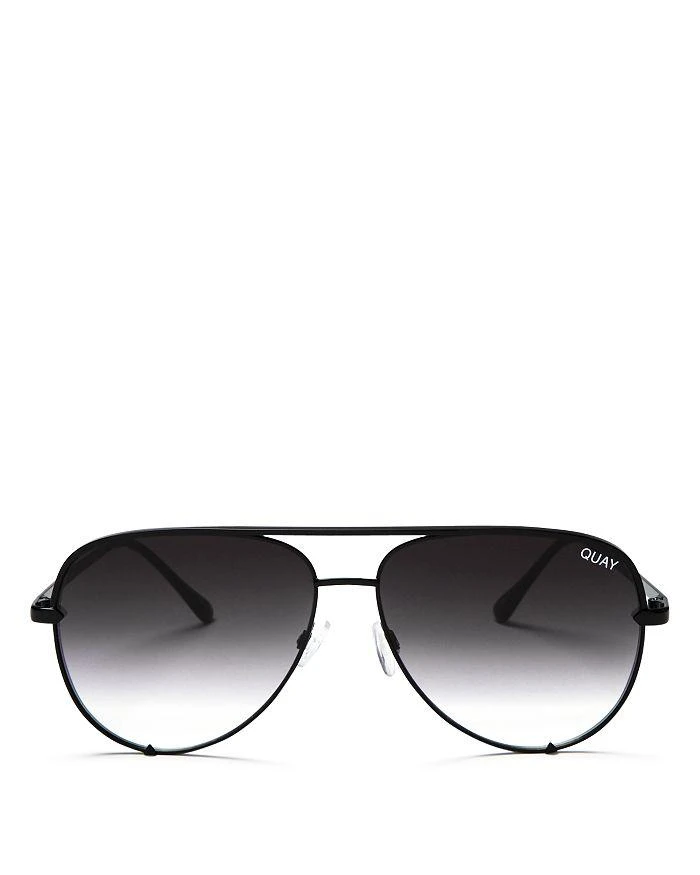 商品Quay|Quay Women's High Key Brow Bar Aviator Sunglasses, 56mm,价格¥482,第1张图片