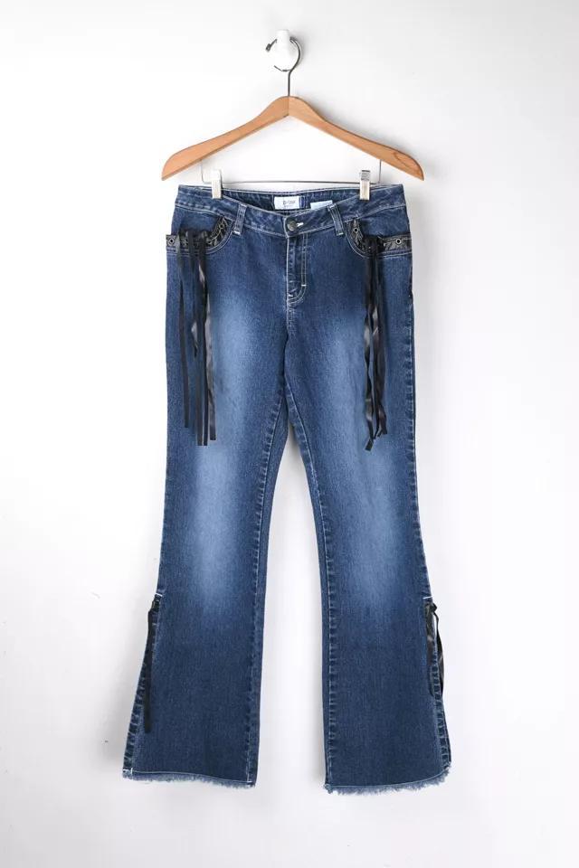 商品Urban Outfitters|Vintage Y2k Wide-Leg Jeans with Ribbons,价格¥893,第3张图片详细描述