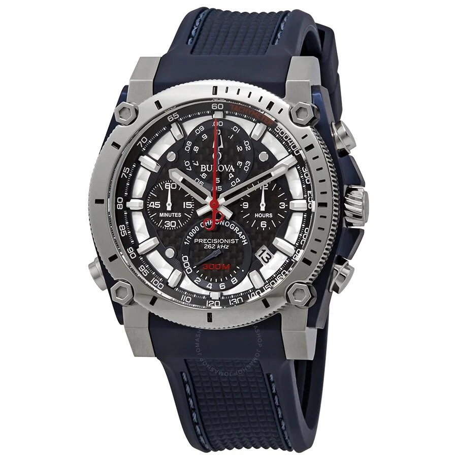 商品Bulova|Precisionist Chronograph Black Carbon Dial Men's Watch 98B315,价格¥3474,第1张图片