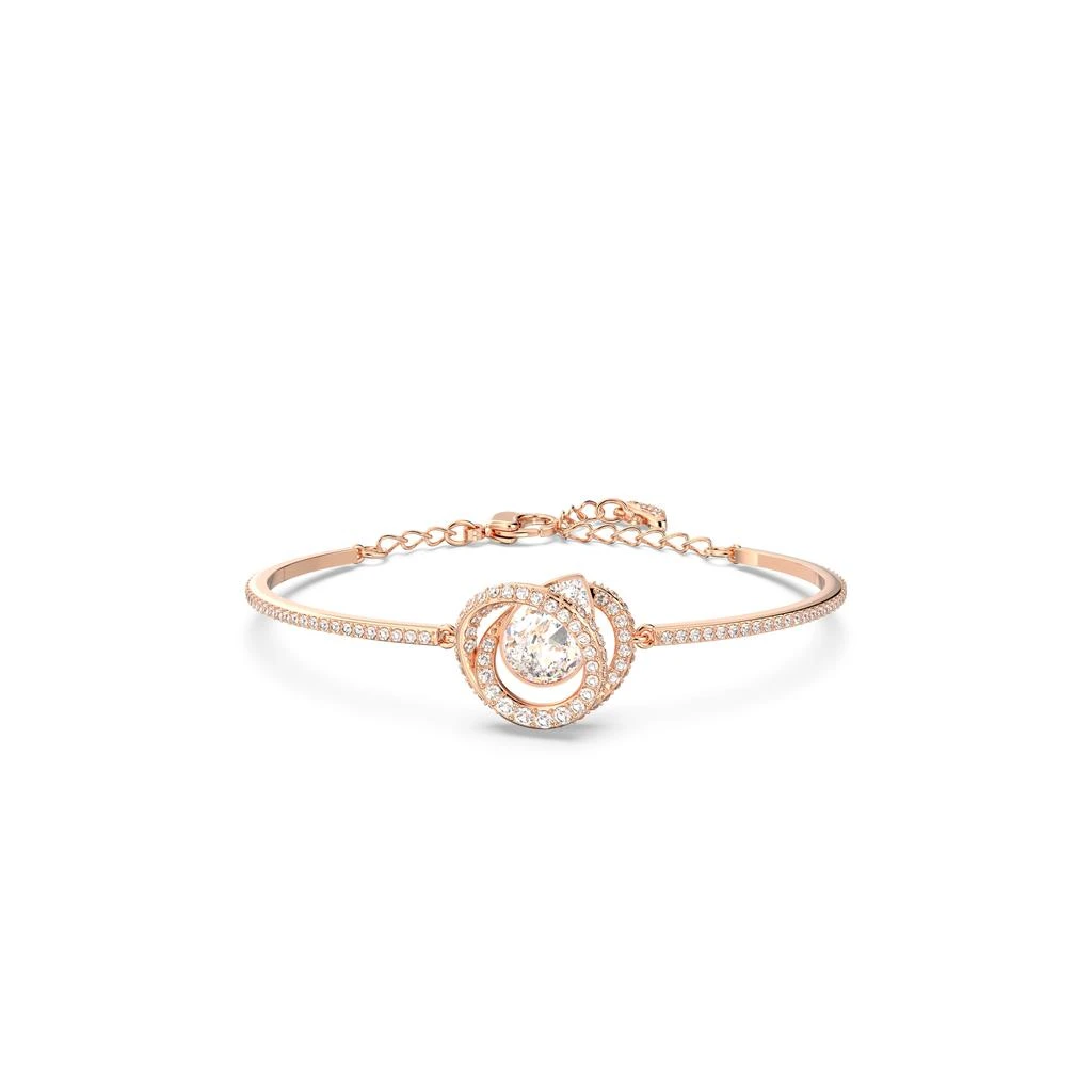 商品Swarovski|Generation bangle white rose gold-tone plated,价格¥968,第1张图片