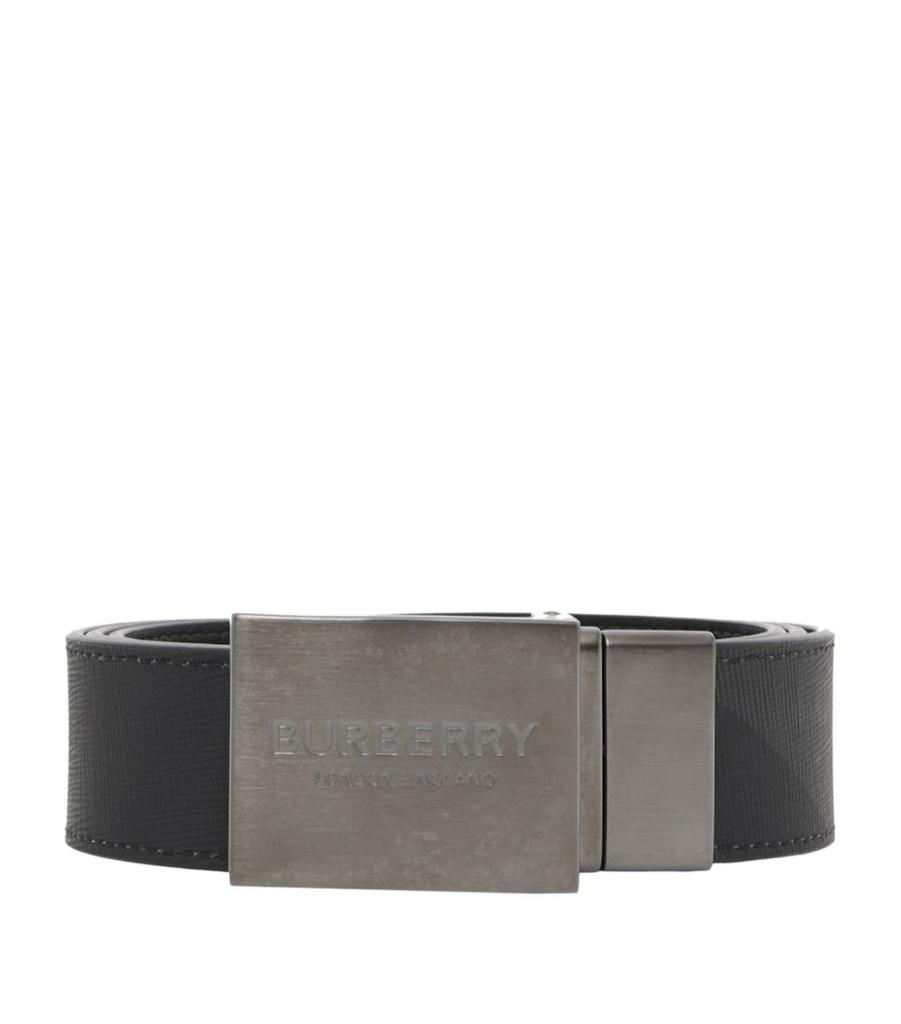 Leather Reversible Check Belt商品第1张图片规格展示