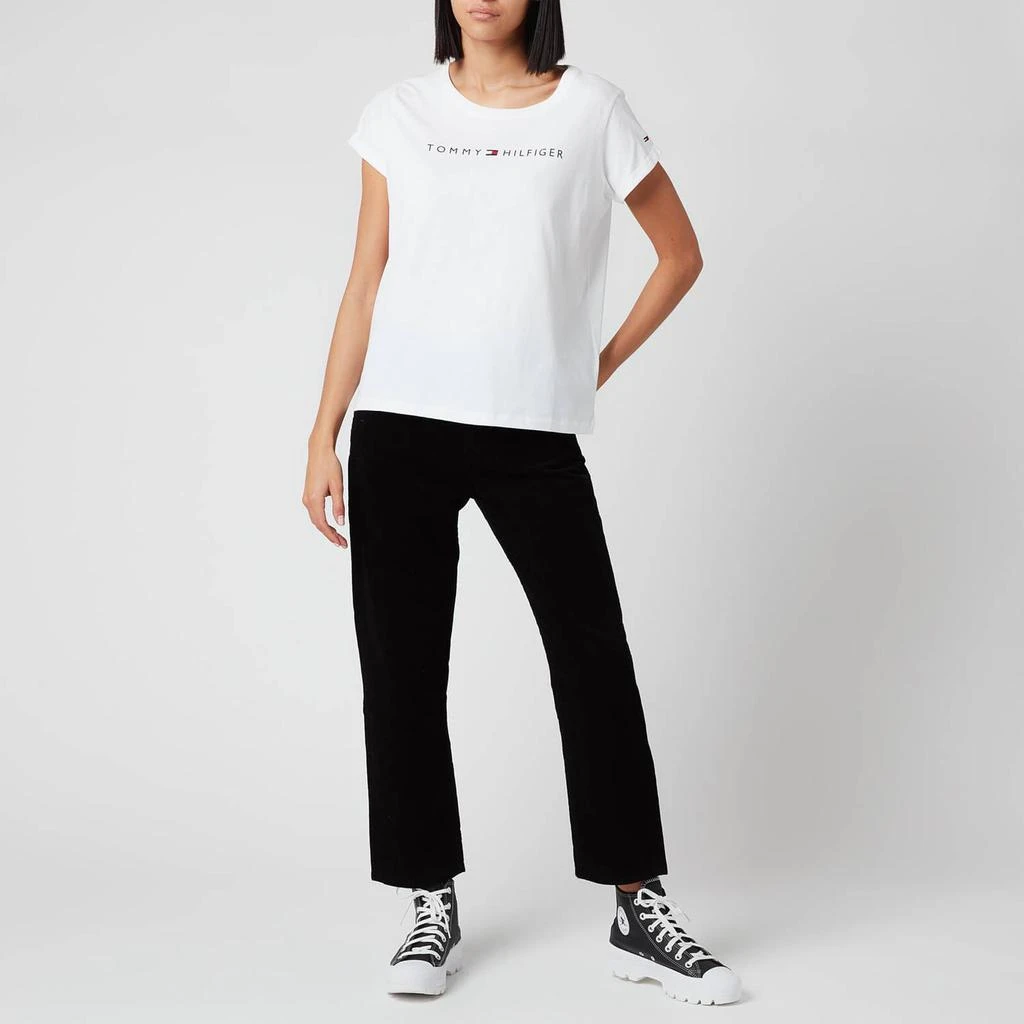 商品Tommy Hilfiger|Tommy Hilfiger Women's Tommy Original Short Sleeve T-Shirt - White,价格¥158,第3张图片详细描述