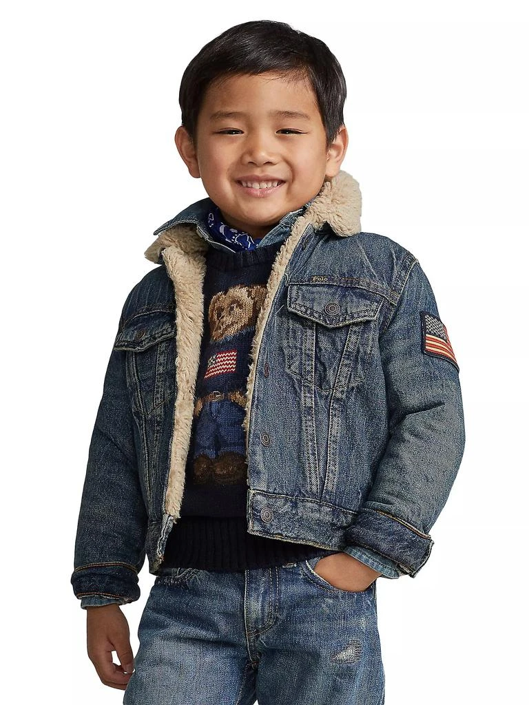 商品Ralph Lauren|Little Boy's & Boy's Sherpa-Trim Denim Jacket,价格¥883,第3张图片详细描述