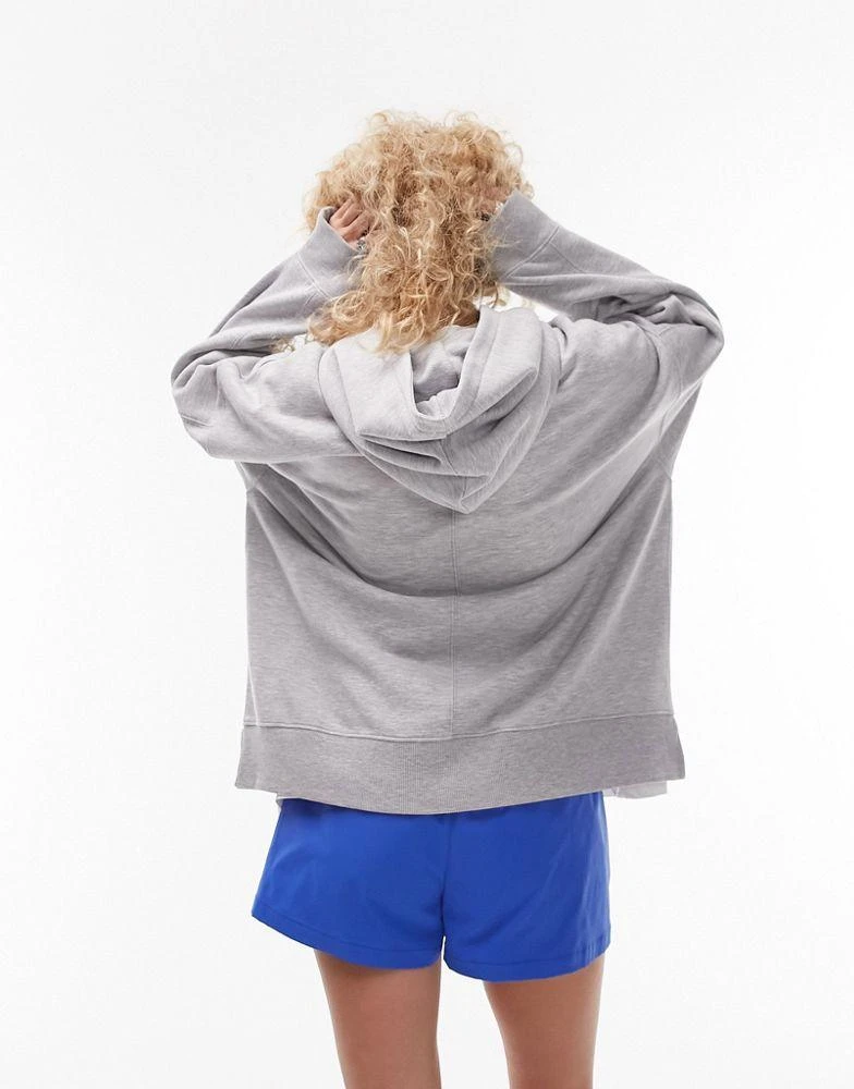 商品Topshop|Topshop premium oversized hoodie in grey marl,价格¥347,第3张图片详细描述
