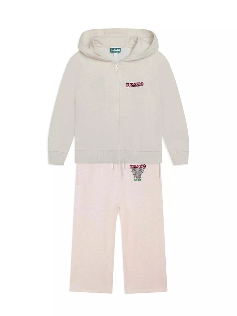 商品Kenzo|Little Girl's & Girl's Logo Zip-Up Hoodie,价格¥873,第2张图片详细描述