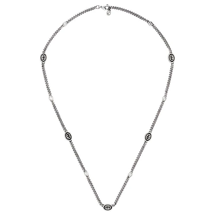 商品[国内直发] Gucci|古驰 经典双G项链系列 双G简约休闲 项链 女款 银色,价格¥5326,第1张图片