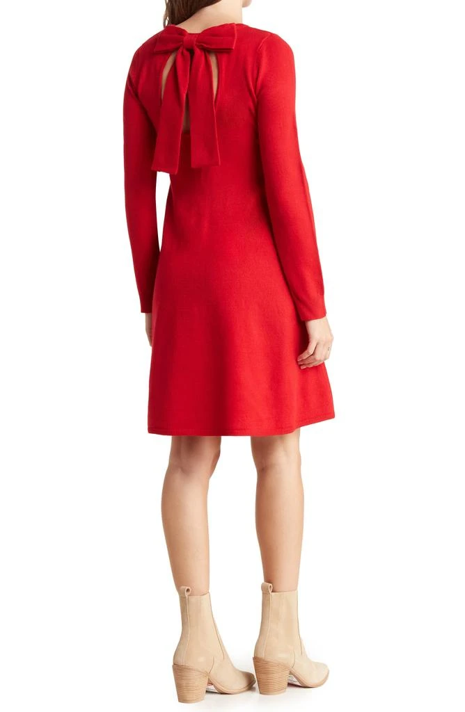 商品Vince Camuto|Long Sleeve Fit & Flare Sweater Dress,价格¥490,第2张图片详细描述