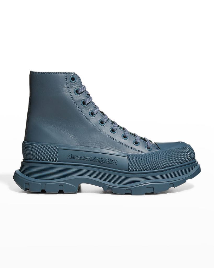 商品Alexander McQueen|Men's Tread Slick Chunky-Sole Ankle Combat Boots,价格¥4211,第1张图片