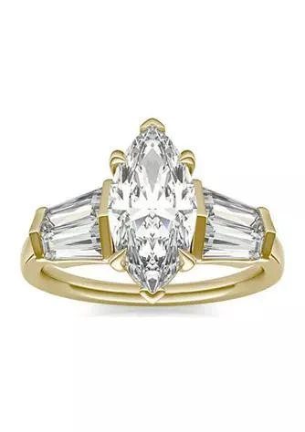 商品Charles & Colvard|Colvard Charles Colvard 3.36 Ct. T.w. Lab Created Marquise Moissanite Five Stone Engagement Ring In 14K Gold,价格¥11122,第1张图片