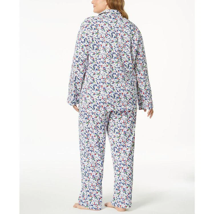 商品Ralph Lauren|Plus Size Floral-Print Classic Knit Cotton Pajama Set,价格¥563,第2张图片详细描述