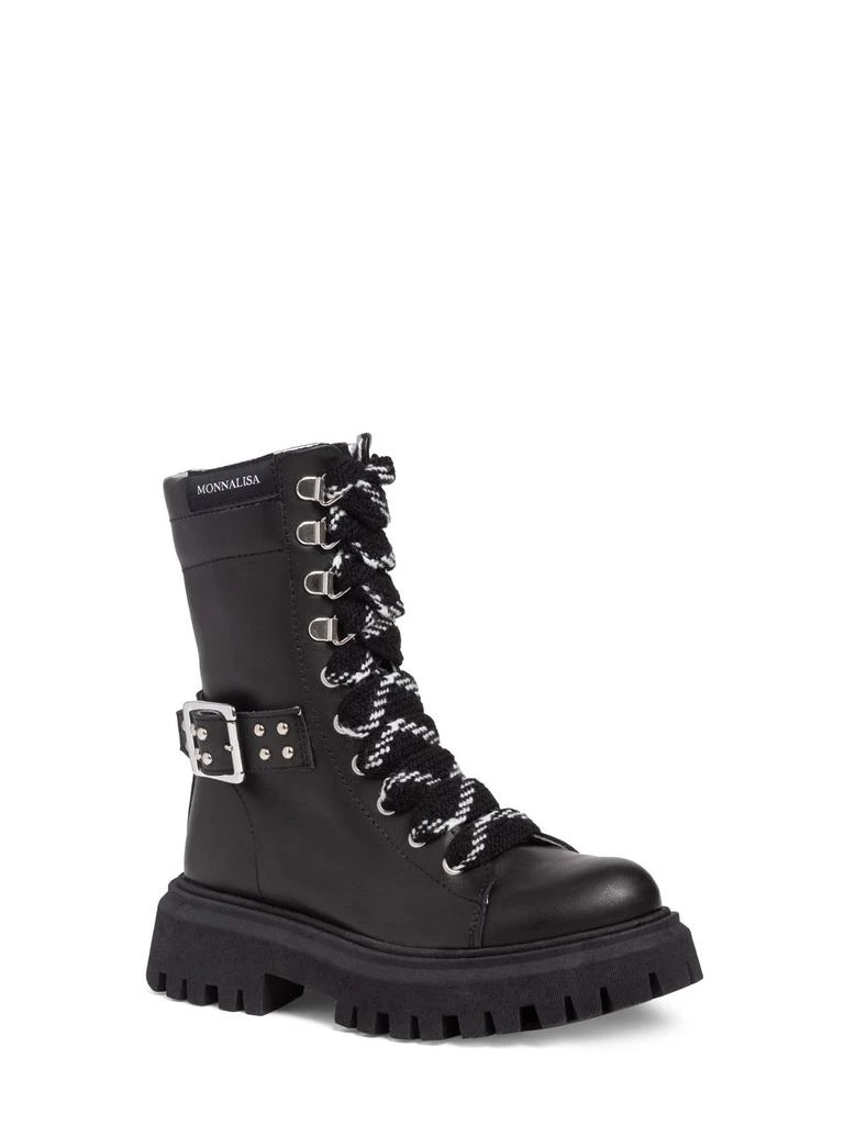 商品MONNALISA|Leather Combat Boots,价格¥882,第1张图片详细描述