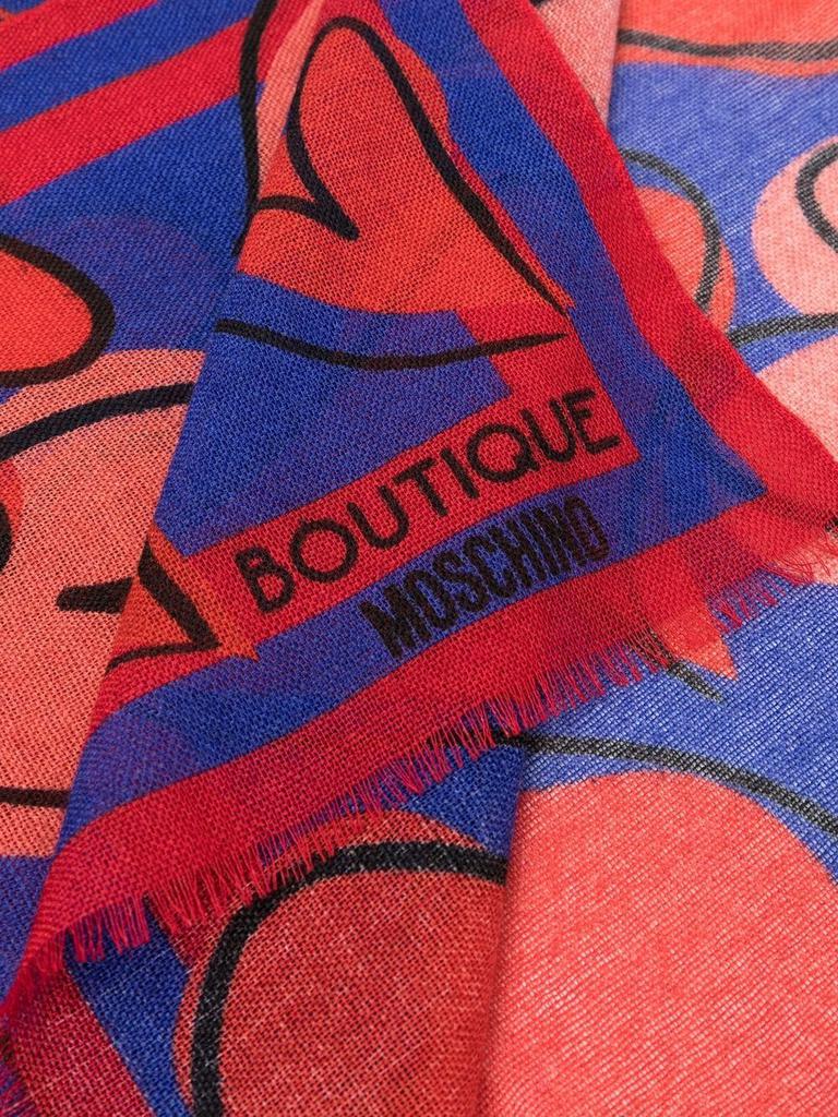 MOSCHINO Heart-print scarf商品第2张图片规格展示