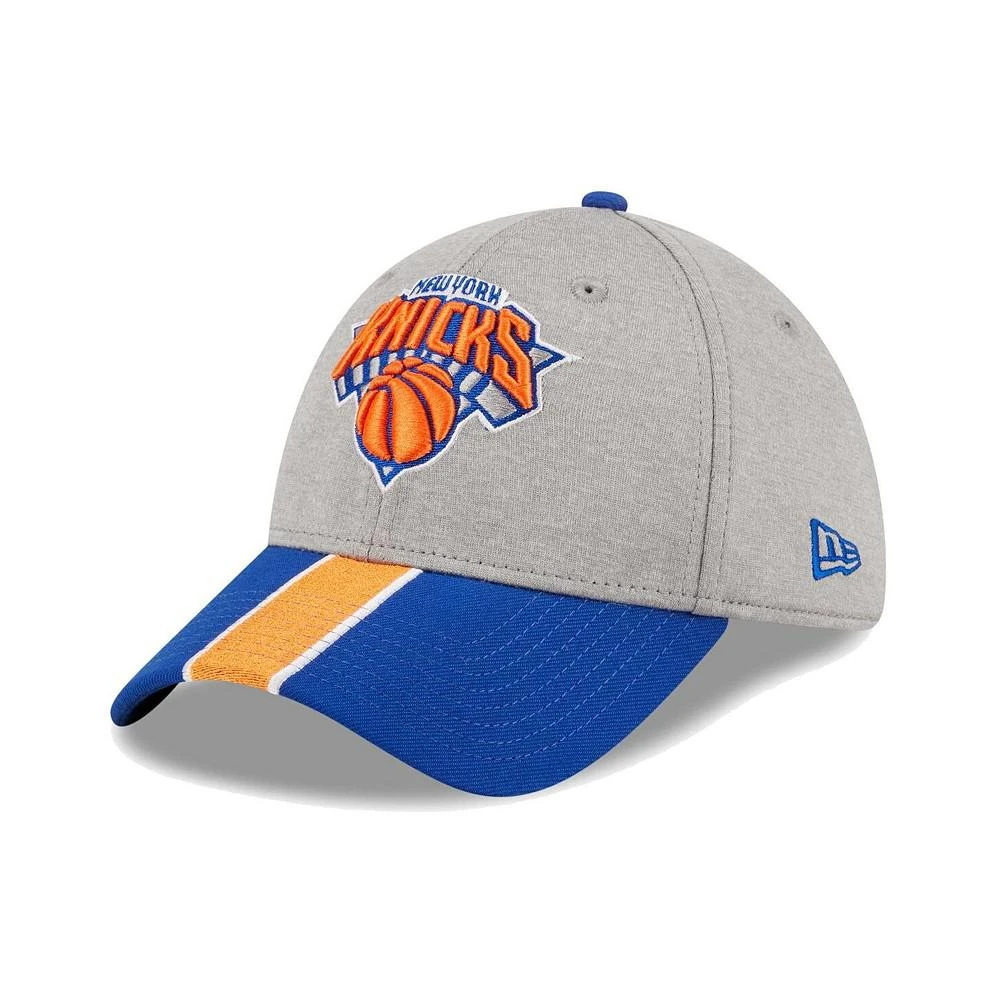商品New Era|Men's Gray, Blue New York Knicks Striped 39THIRTY Flex Hat,价格¥253,第1张图片