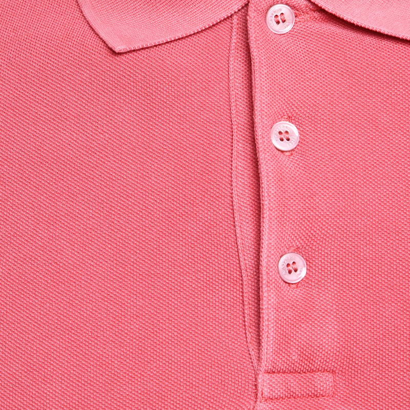 Burberry 博柏利 男士粉色棉质POLO领logo休闲短袖POLO衫 3930320商品第4张图片规格展示