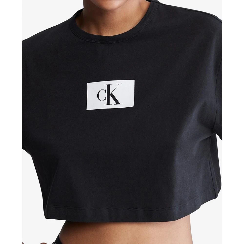 商品Calvin Klein|Women's 1996 Cotton Cropped Lounge Tee QS6946,价格¥159,第2张图片详细描述