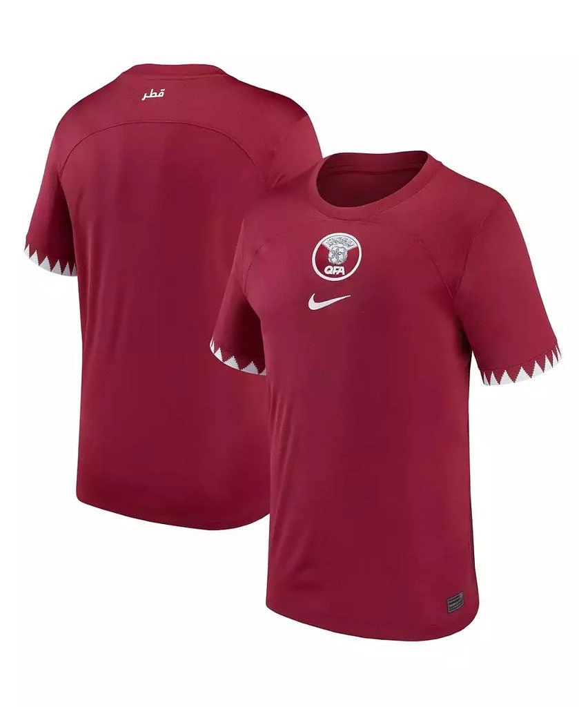 商品NIKE|Men's Maroon Qatar National Team 2022/23 Home Replica Jersey,价格¥542,第1张图片