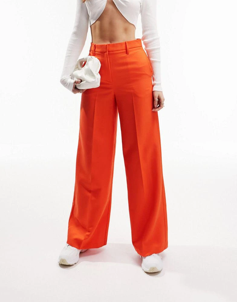 商品ASOS|ASOS DESIGN wide leg trouser in tomato,价格¥205,第4张图片详细描述