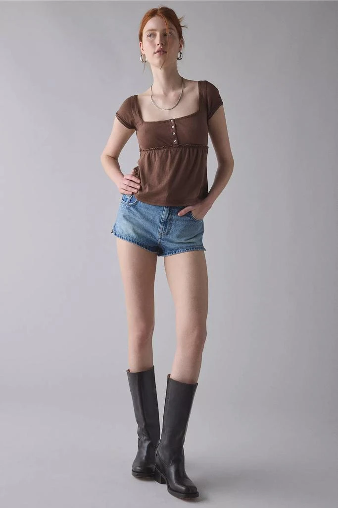 商品BDG|BDG Brittney Square Neck Henley Babydoll Tee,价格¥272,第3张图片详细描述