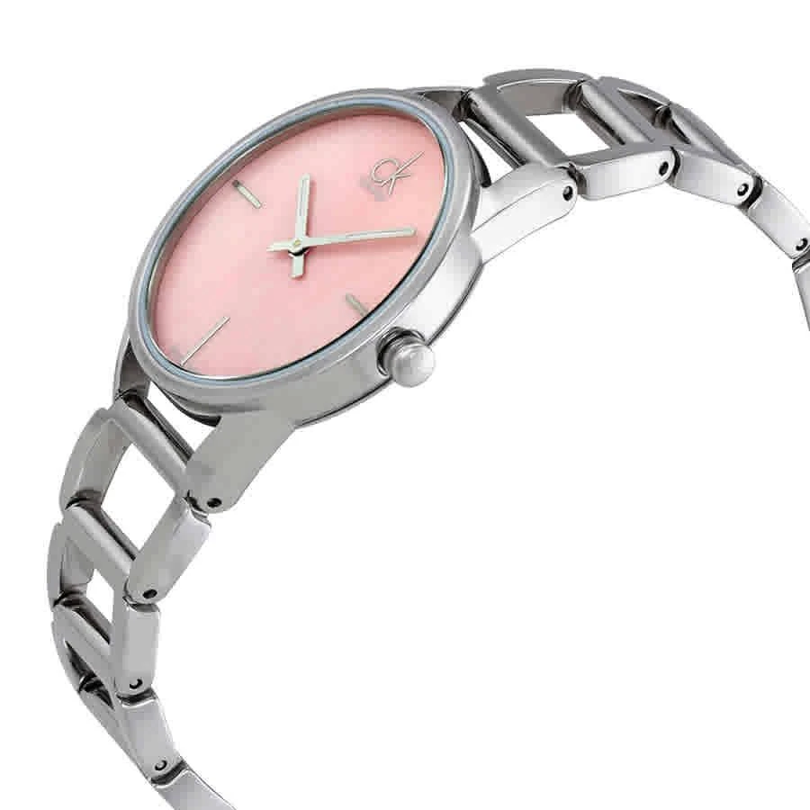 商品Calvin Klein|Calvin Klein Stately Pink Mother of Pearl Dial Ladies Watch K3G2312E,价格¥930,第2张图片详细描述