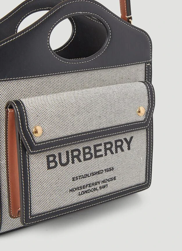 商品Burberry|Pocket Mini Handbag in Black,价格¥11668,第5张图片详细描述