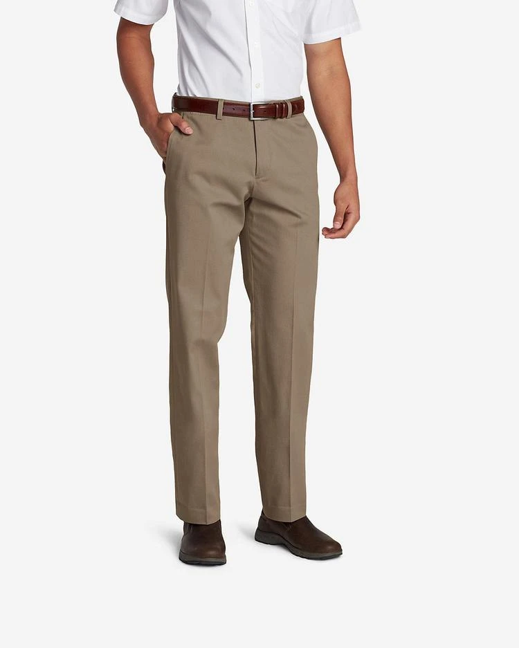 商品Eddie Bauer|Men&#39;s Wrinkle-Free Slim Fit Flat-Front Performance Dress Khaki Pants,价格¥522,第4张图片详细描述