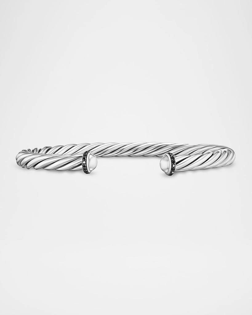 商品David Yurman|Men's Cable Cuff Bracelet in Silver with Diamonds, 6mm,价格¥4594,第1张图片