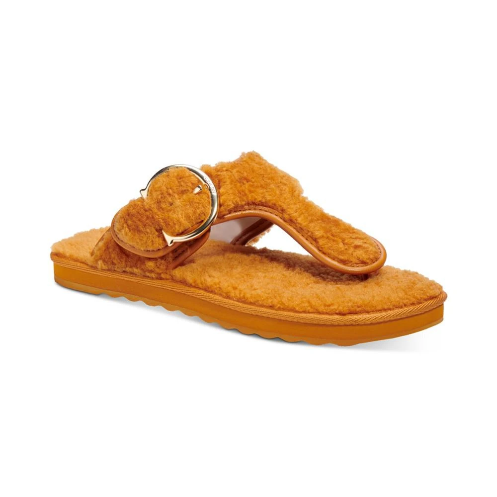 商品Coach|Women's Hollie Cozy T-Strap Slippers,价格¥447,第1张图片