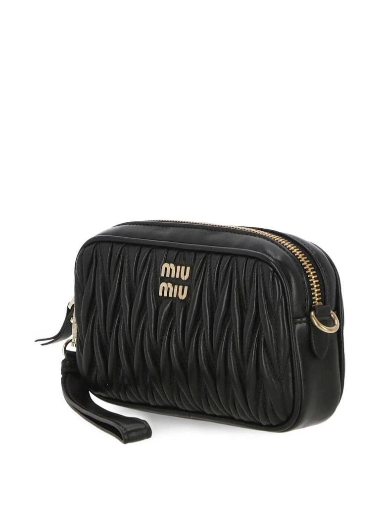 商品Miu Miu|Miu Miu Logo-Plaque Zipped Clutch Bag,价格¥3132,第3张图片详细描述