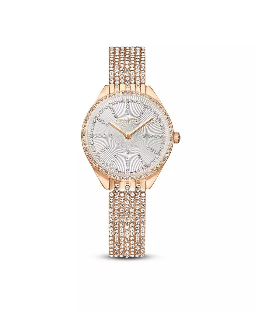 商品Swarovski|Women's Quartz Attract Rose Gold-Tone Metal Watch, Swiss Made 30mm,价格¥2615,第1张图片