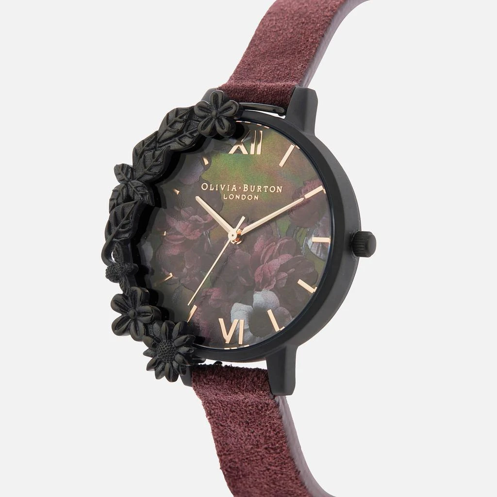 商品Olivia Burton|Olivia Burton Women's After Dark Floral Case Watch - Burgundy/Black,价格¥527,第3张图片详细描述