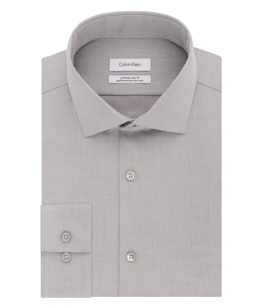 商品Calvin Klein|Dress Shirt Xtreme Slim Fit Non Iron Herringbone,价格¥300,第1张图片