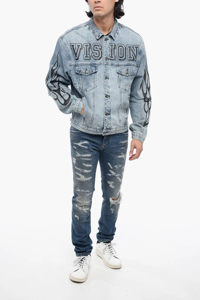 商品Vision of Super|Saharan Denim Jacket With Lettering Logo Xs Standard Size,价格¥964,第4张图片详细描述