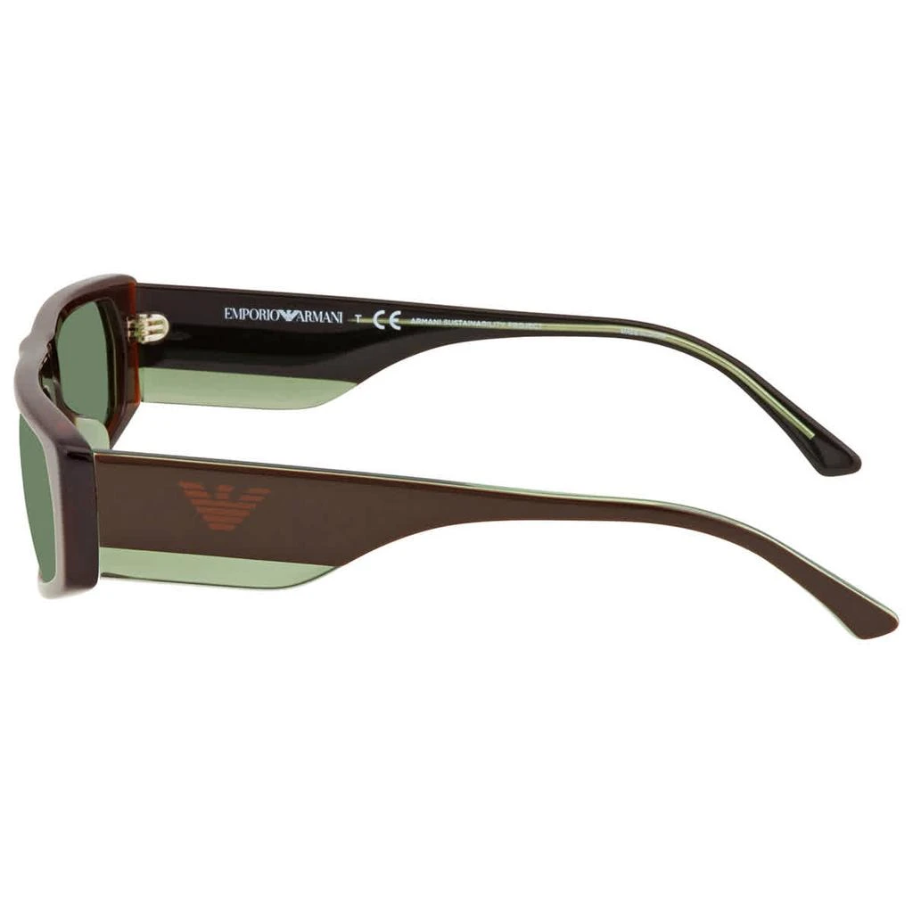 商品Emporio Armani|Emporio Armani Green Rectangular Mens Sunglasses EA4168F 5910/2 56,价格¥300,第3张图片详细描述