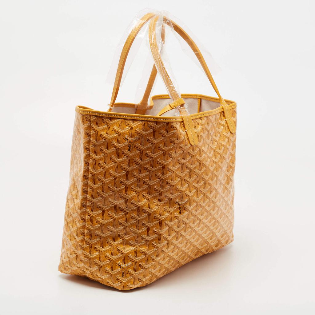 Goyard Yellow Goyardine Coated Canvas and Leather Saint Louis PM Tote商品第3张图片规格展示