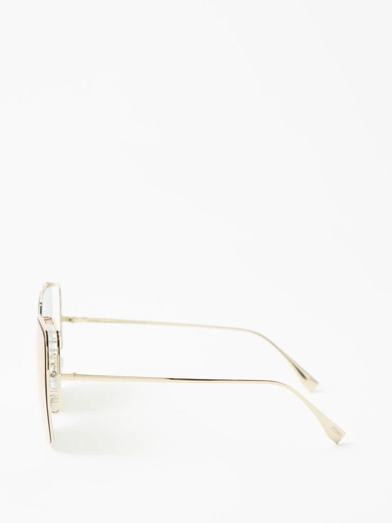商品Fendi|O'Lock oversized square metal sunglasses,价格¥3826,第4张图片详细描述