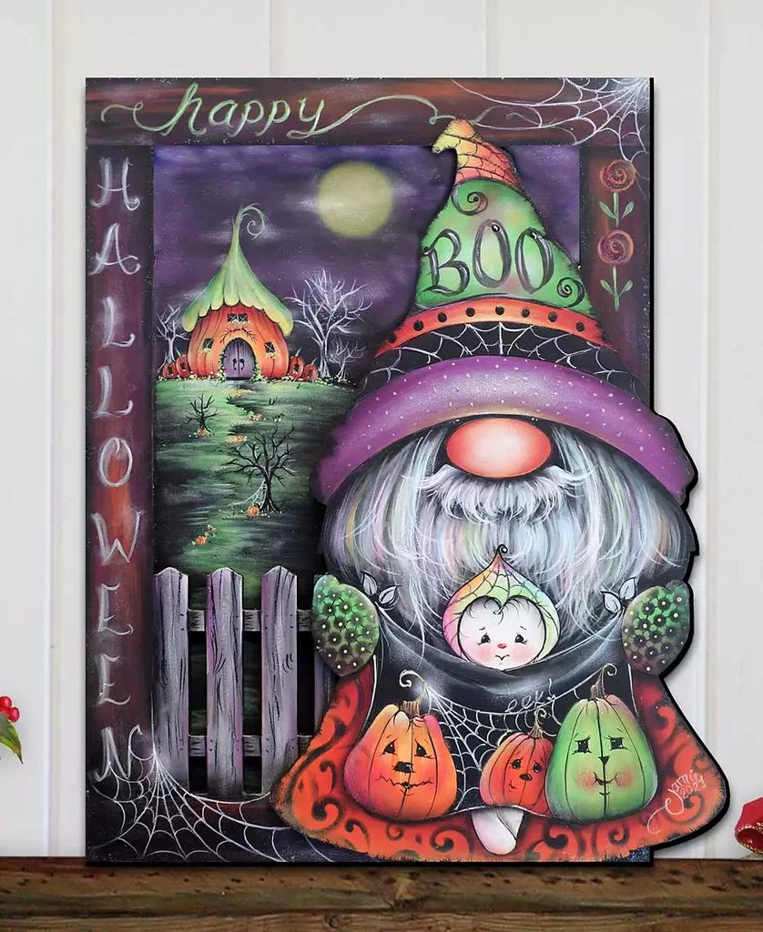 商品Designocracy|Holiday Door Decor Wooden Wall Decor Boo Gnome J. Mills-Price,价格¥989,第4张图片详细描述