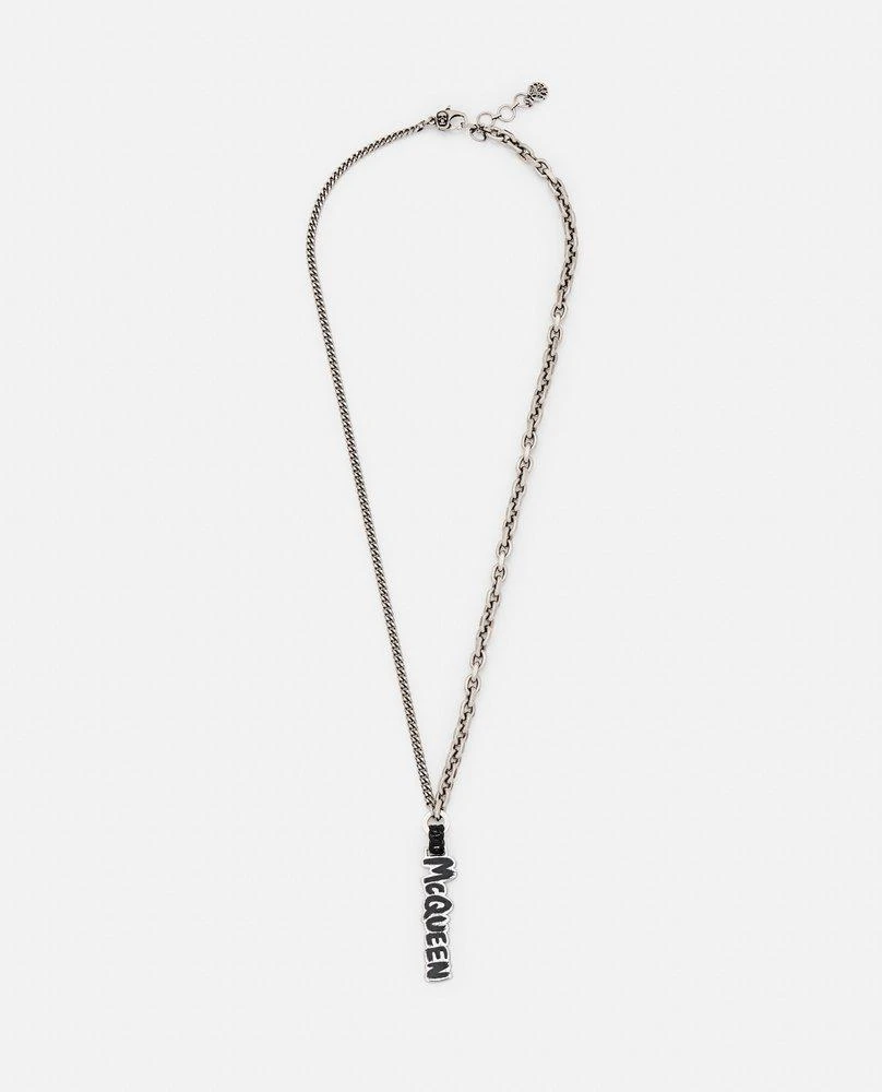 商品Alexander McQueen|Alexander McQueen Graffiti Logo Pendant Necklace,价格¥2756,第1张图片