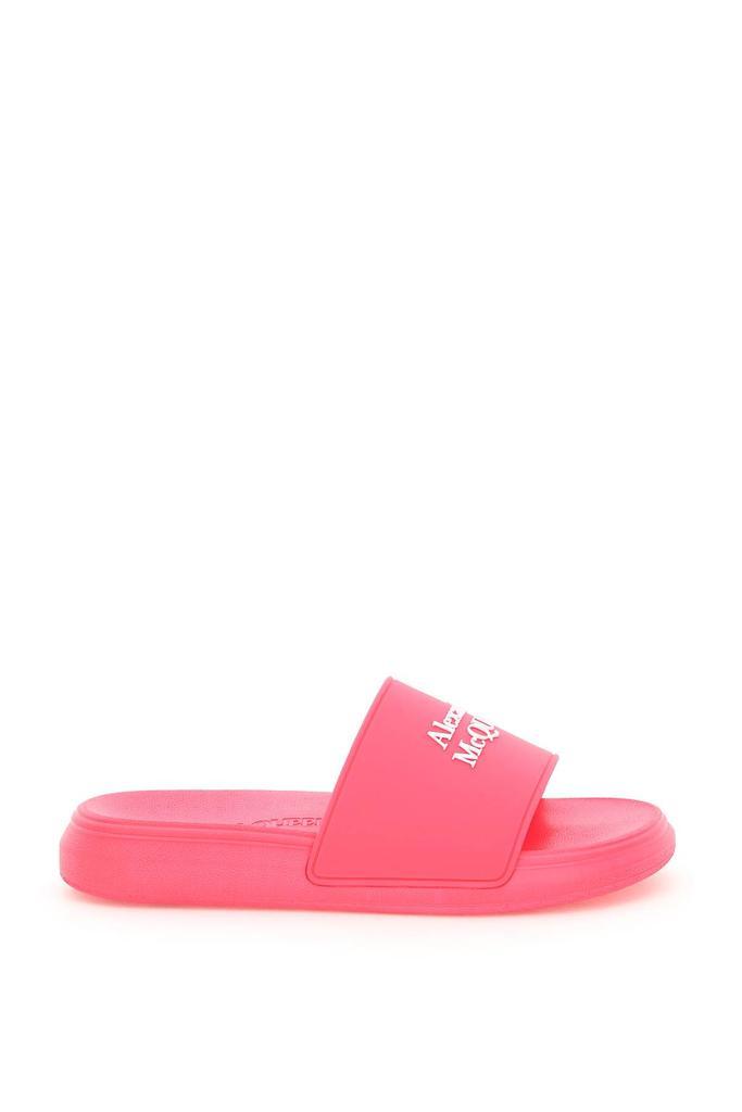 商品Alexander McQueen|Alexander Mcqueen Logoed Slides,价格¥1458,第1张图片