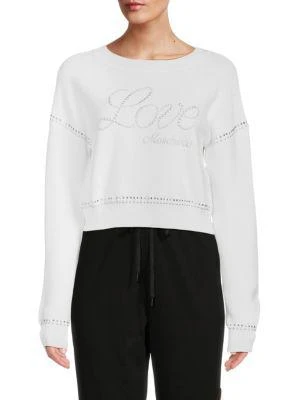 商品Love Moschino|Embellished Cropped Sweater,价格¥1125,第1张图片