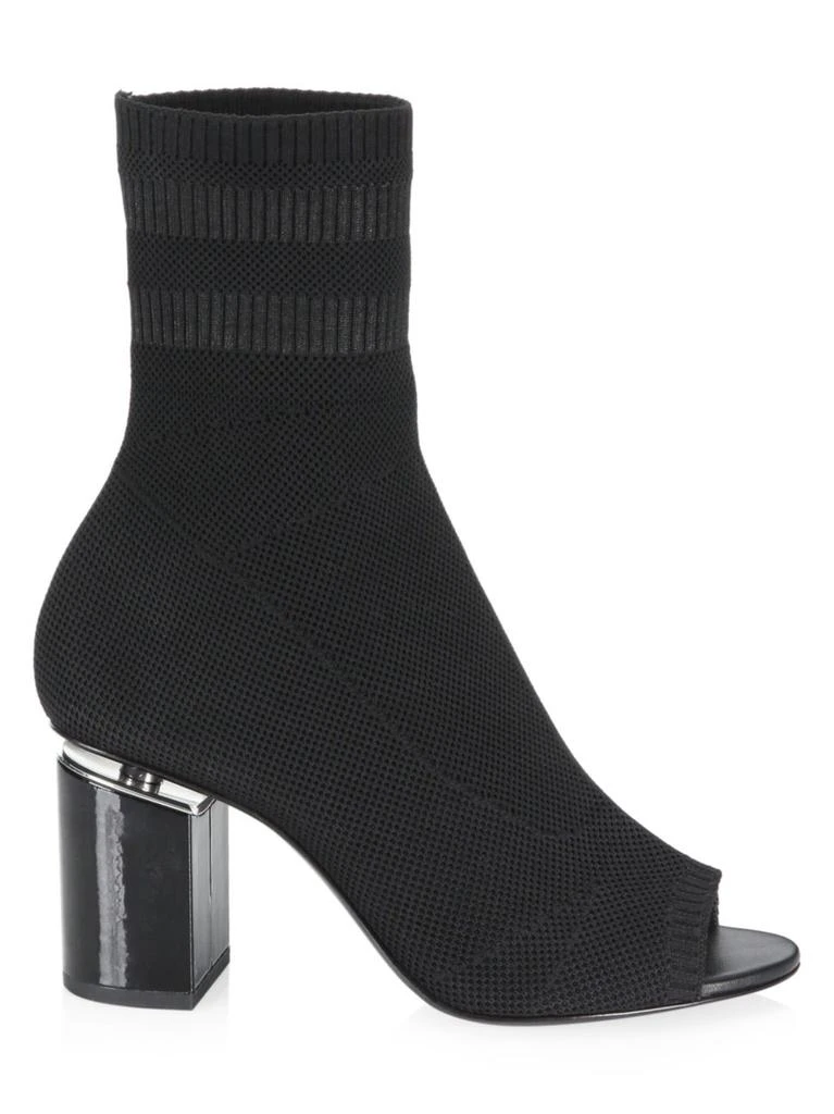 商品Alexander Wang|Alexander Wang - Cat Mid Heel Peep Toe Sock Booties,价格¥1657,第1张图片