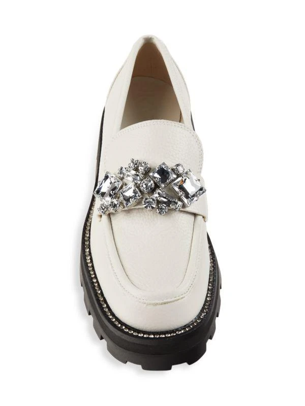 商品Karl Lagerfeld Paris|Marcia Embellished Leather Loafers,价格¥376,第5张图片详细描述